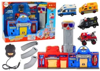 Baza Straż Pożarna Policja pojazdy 6szt - Leantoys