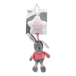 Pozytywka króliczek różowy 38cm - Tulilo