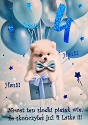 Karnet Urodziny 4 3K - YEKU