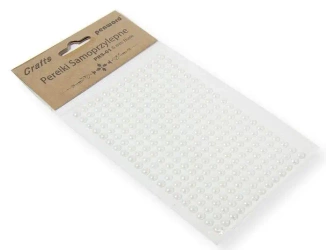 Perełki samoprzylepne białe 6mm - Penword