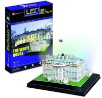 Puzzle 3D LED Biały Dom 56 elementów - Cubic Fun