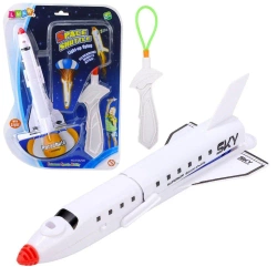 Statek kosmiczny ze spadochronem proca światło - Leantoys