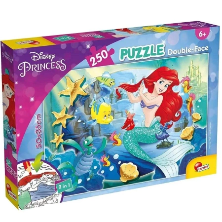 Disney Arielka. Puzzle dwustronne 250 el. - Lisciani
