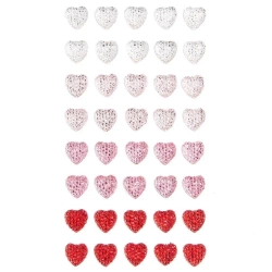 Kryształki samoprzylepne serduszka 40szt - Dalprint