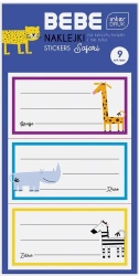 Naklejki na zeszyty B&B Kids 9 naklejek - INTERDRUK