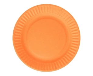 Talerzyki papierowe pomarańczowe 18cm 6szt - Godan