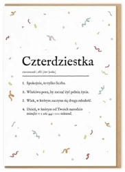 Karnet Urodziny - czterdziestka