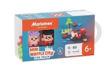 Klocki Mini Waffle 80 elementów Straż pożarna - Marioinex