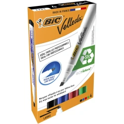 Marker suchościeralny Velleda ECOlutions 1751 suchościeralny BIC mix AST Pudełko 4szt - BIC