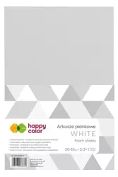 Arkusze piankowe A4 5szt białe HAPPY COLOR - GDD