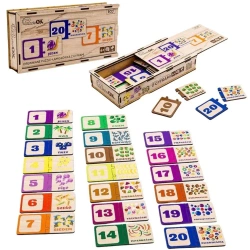 Drewniana układanka łamigłówka - Cyfry - PuzzleOK