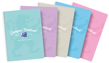 Kołozeszyt A4+ 80k kratka Oxford campus pastel 1 szt. mix - Oxford art pap