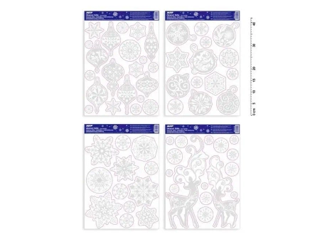 Naklejki Bożonarodzeniowe brokat 20x30cm VA012 - MFP