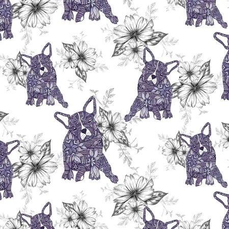 Karnet Swarovski kwadrat CL0404 Etniczne psy - Clear Creations