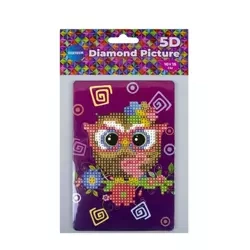 Diamentowa mozaika ze sztalugą - Sowa 10x15 - Panta Plast