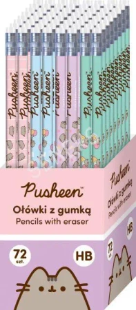 Ołówki z gumką HB Pusheen tuba (72szt) - ST-MAJEWSKI