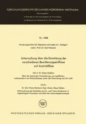 Untersuchung über die Einwirkung der verschiedenen Bewitterungseinflüsse auf Anstrichfilme - Karl Hamann