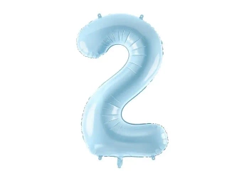 Balon foliowy 2 jasny niebieski 86cm - PartyDeco