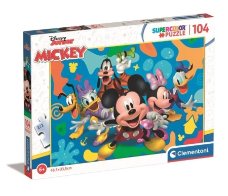 Puzzle 104 Super Kolor Disney Mickey and Friends - Clementoni