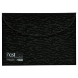 Teczka A4 kopertowa zamykana czarna - Foldermate