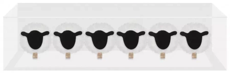 Ozdoba dekoracyjna Drew Spinacz Owiecz 2cm 6szt Cf24/192