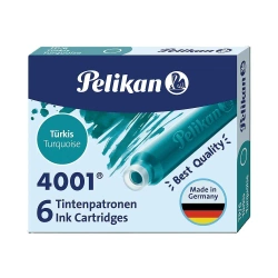 Naboje krótkie TP/6 turkusowe - PELIKAN