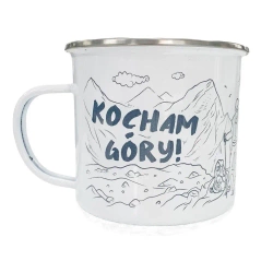 Kubek emaliowany - Kocham Góry! - TravelSet