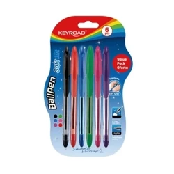 Długopis Ball Pen Soft Jet 0,7mm 6 kolorów - Keyroad