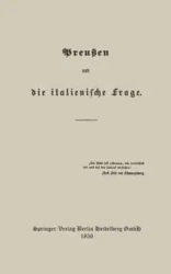 Preussen Und Die Italienische Frage - Rossler Constantin