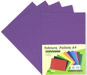Tektura A4 falista fioletowa 5szt - Penword