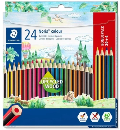 Kredki sześciokątne Noris 24 kolory Staedtler
