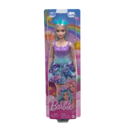 Lalka Barbie Jednorożec, fioletowo-turkusowy strój - Mattel