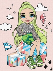 Malowanie po numerach - Rainbow High Jade Hunter - Ideyka