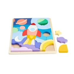 Puzzle drewniane 42 elementy Kosmos - Fisher Price