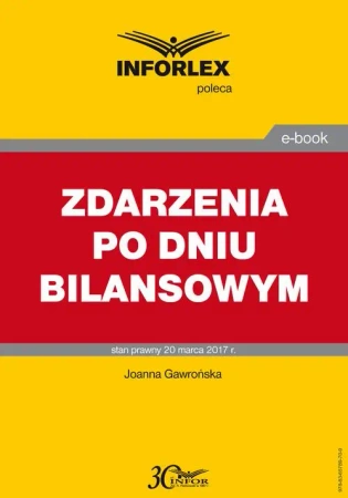 eBook ZDARZENIA PO DNIU BILANSOWYM - Joanna Gawrońska