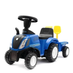 Jeździdełko dziecięce traktor z przyczepą i narzęd - Baby Mix