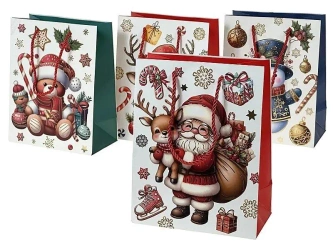 Torebka prezentowa Boże Narodzenie 23x18x9cm MIX - ADAR