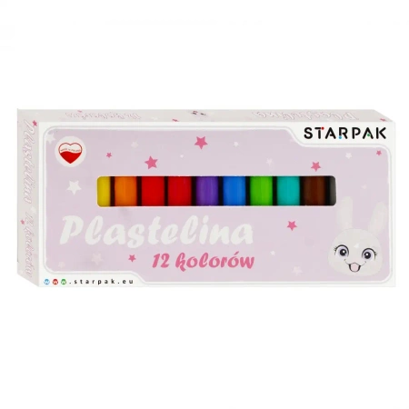Plastelina 12 kolorów Rabbit - STARPAK