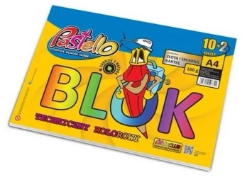 Blok techniczny A4 160g kolorowy 12 kartek - Alfa Pastello
