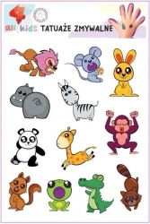 Tatuaże zmywalne dla dzieci Wesołe zwierzątka 2 - All4Kids