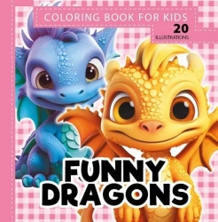 Kolorowanka 160x160 Funny dragons Smoki róż - Fresh