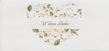 Karnet Ślub DL S63 - Serce z kwiatów - MAK