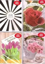 Karnet A5 grająco-świecący Imieninowy MIX AVANTII - AVANTI