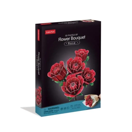 Puzzle 3D Duży bukiet kwiatów Róże - Cubic Fun