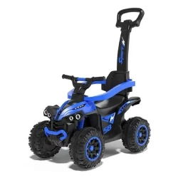 Jeździk Mega dziecięcy z rączką niebieski - Baby Mix