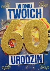 Karnet Urodziny 60 męskie - YEKU