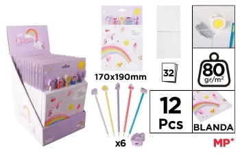 Notes z kredkami i gumkami Unicorn - MP Main Paper