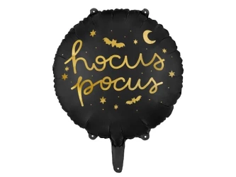 Balon foliowy Hocus Pocus 45cm czarny - PartyDeco