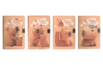 Notes z kłódką B6 80K linia Kapibara mix - Fandy