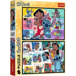 Puzzle 2x200 Wesołe życie Stitcha TREFL